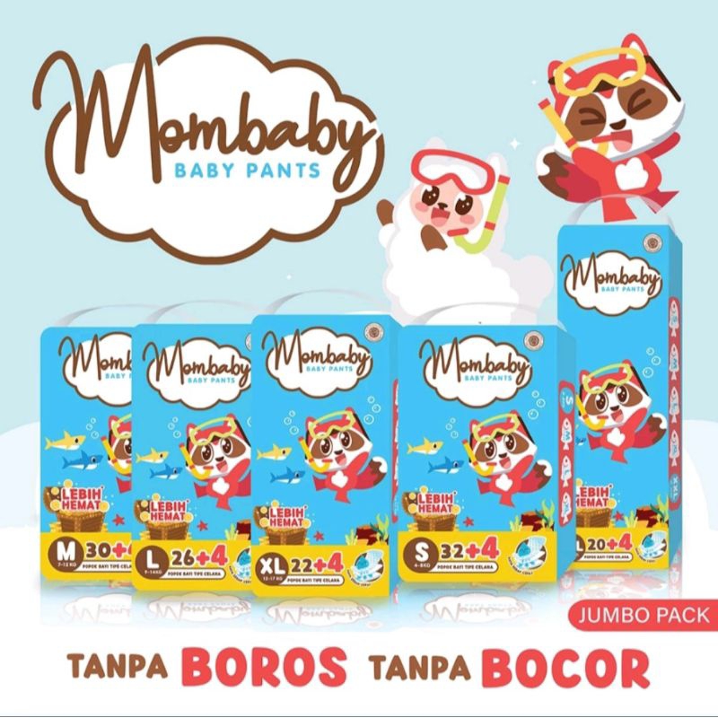 pampers bayi mombaby S/M/L/XL