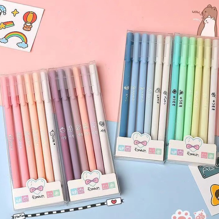 

DIJAMIN BARU Pena gel estetika Morandi 5mm6 pena gel Pena cair seri Morandi