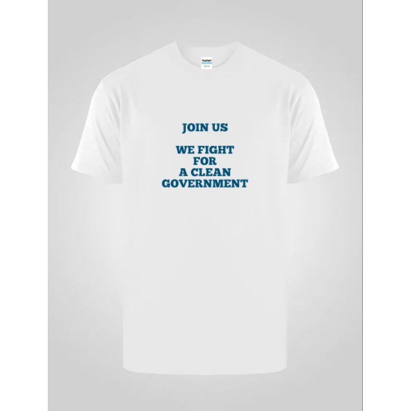 KAOS TSHIRT DONO WARKOP JOIN US WE FIGHT FOR A CLEAN GOVERNMENT