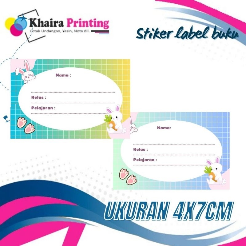 

20pcs stiker label buku pelajaran desain c