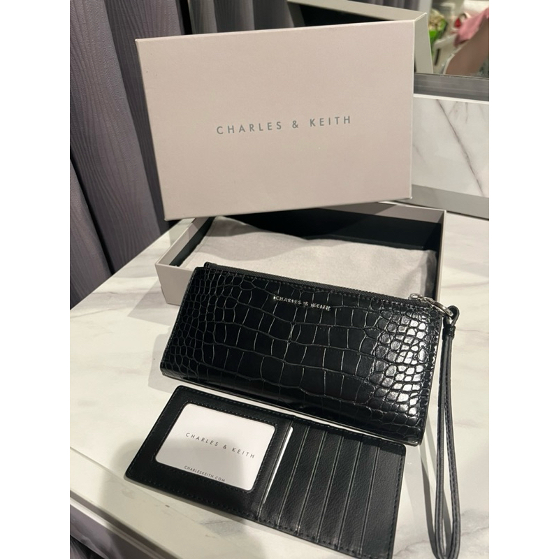 Charles and Keith Croc-Effect Long Wallet