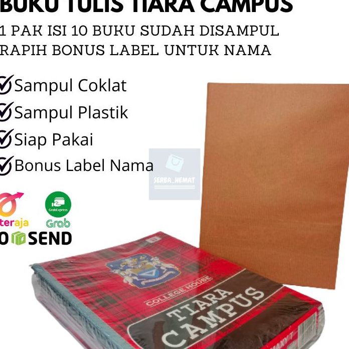 

BIG DISCOUNT Tiara Campus isi 38 lembar SUDAH DI SAMPUL COKLAT SAMPUL PLASTIK