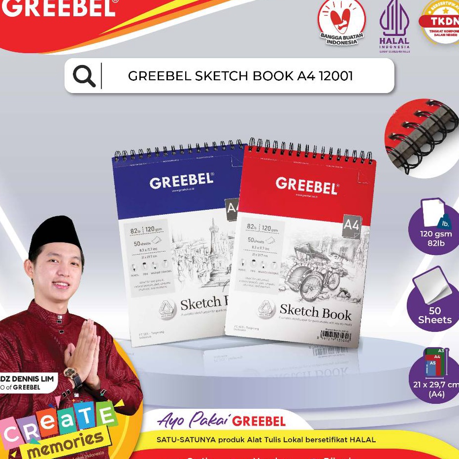 

SALE GREEBEL SKETCHBOOK A4 121 Buku Gambar Sketsa Drawing Book