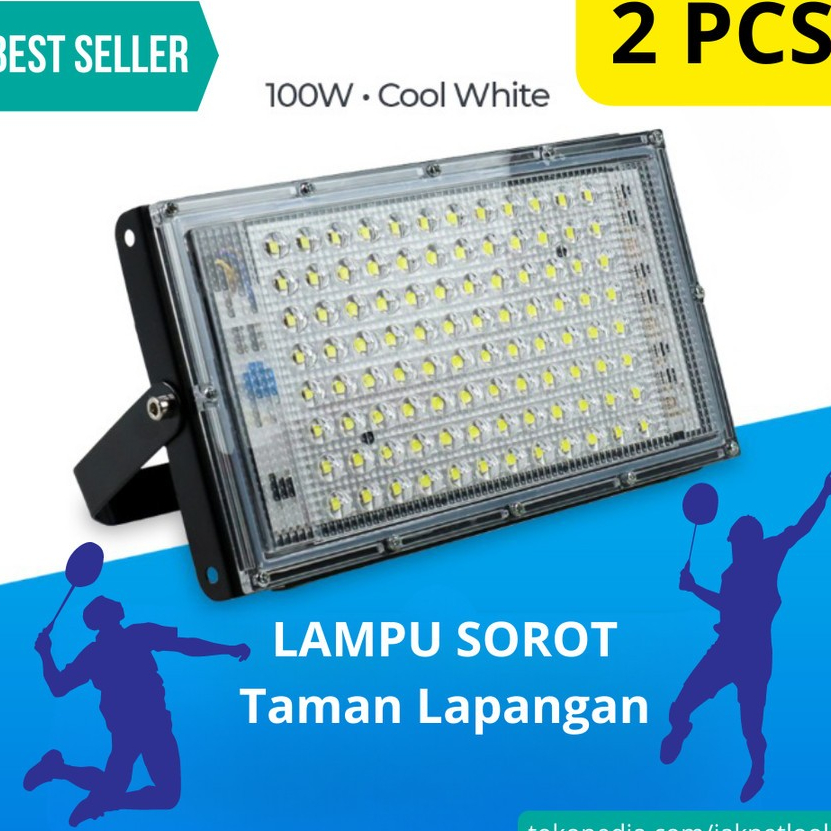 Lampu Sorot Taman Lapangan Voli Badminton Indoor/Outdoor 100W Cool White