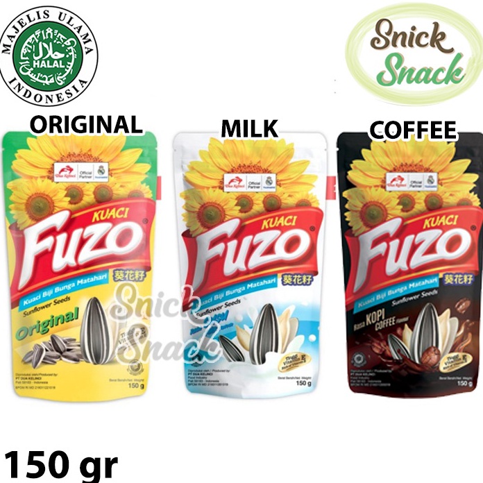 

NEW PRODUCT Fuzo Kuaci 14 gr Original Milk Coffee Snack Biji Bunga Matahari Rasa Asin Susu Kopi