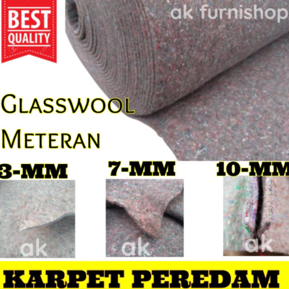 READY STCOK GLASSWOOL KARPET ISOLATOR PEREDAM SUARA TEBAL 3MM 7MM 1MM