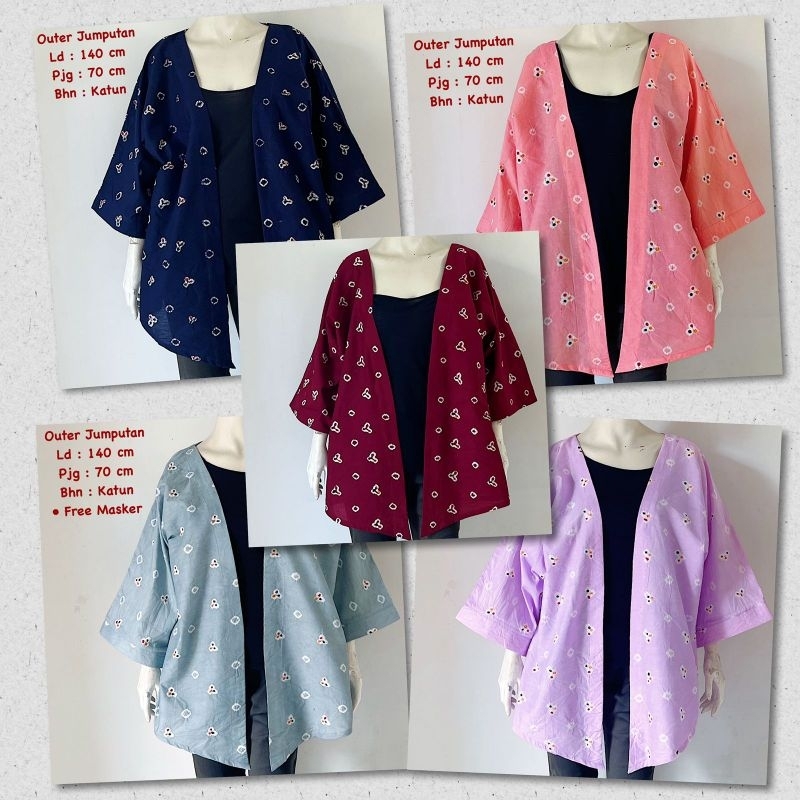 Aida Batik Cardigan Bolero Jumputan Wanita Modern Batik Kerja Kantor Wanita