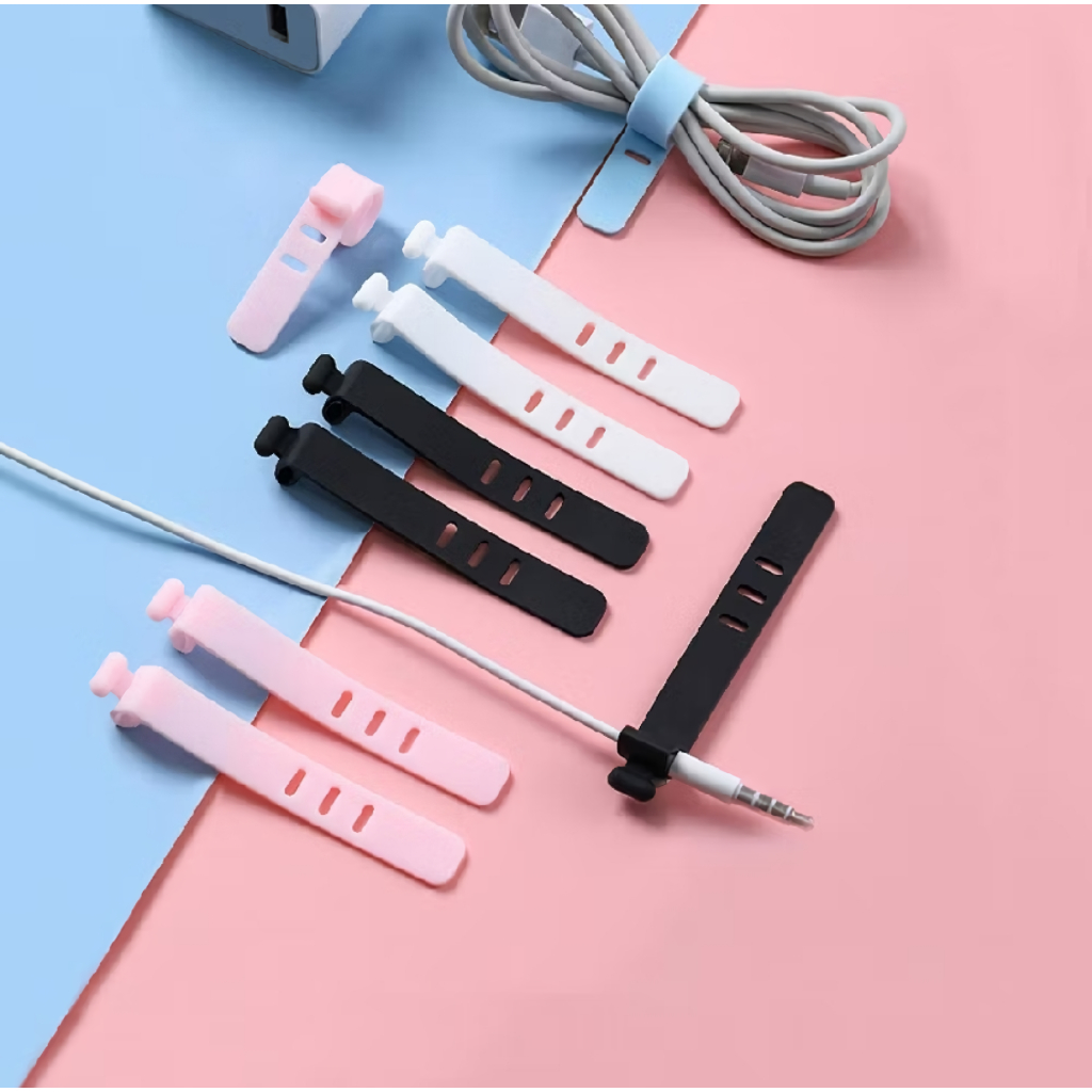 Pengikat Kabel Charger silikon Penggulung Kabel Charger HP Cable cord