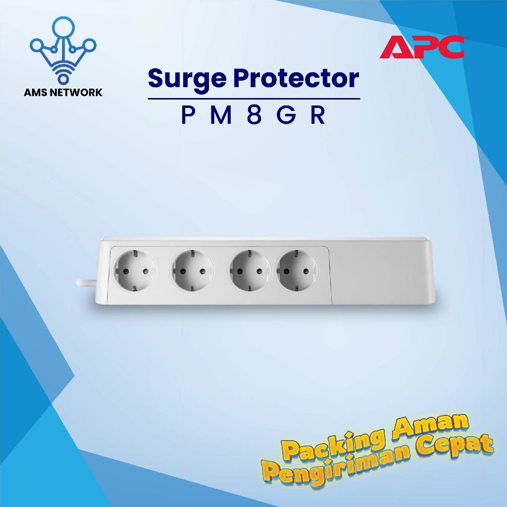 APC Surge Protector PM8GR / PM8-GR colokan anti petir switch on/of