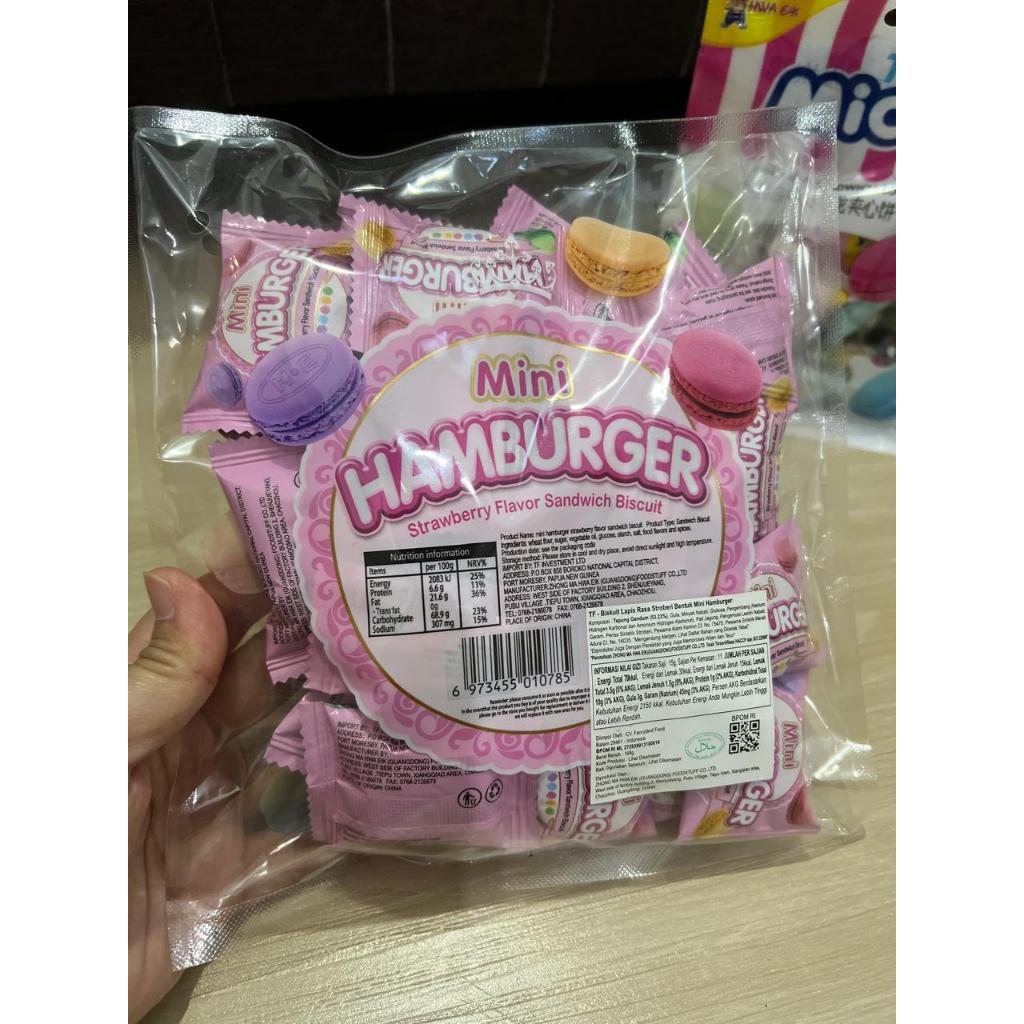 

Mini Hamburger Strawberry Sandwich Flavor - Macaron Snack