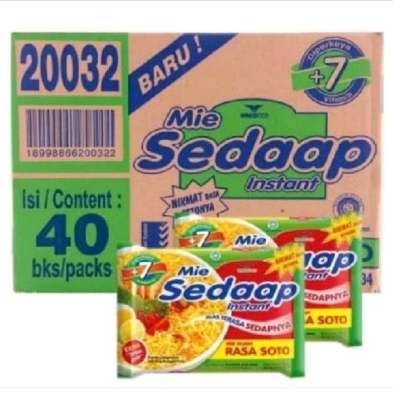 

Mie sedap soto 1dus isi 40pcs