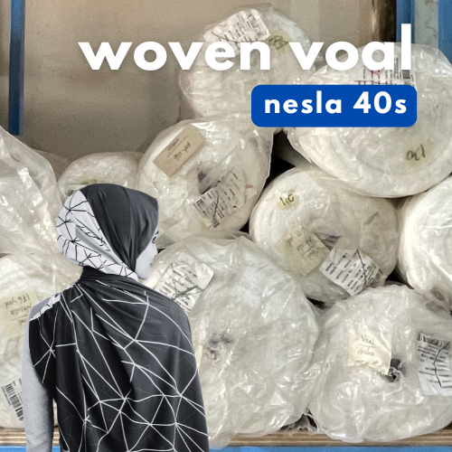 Kain Voal Nesla Tebal Lembut Voal Premium 1 ROLL ― Perdana Textile