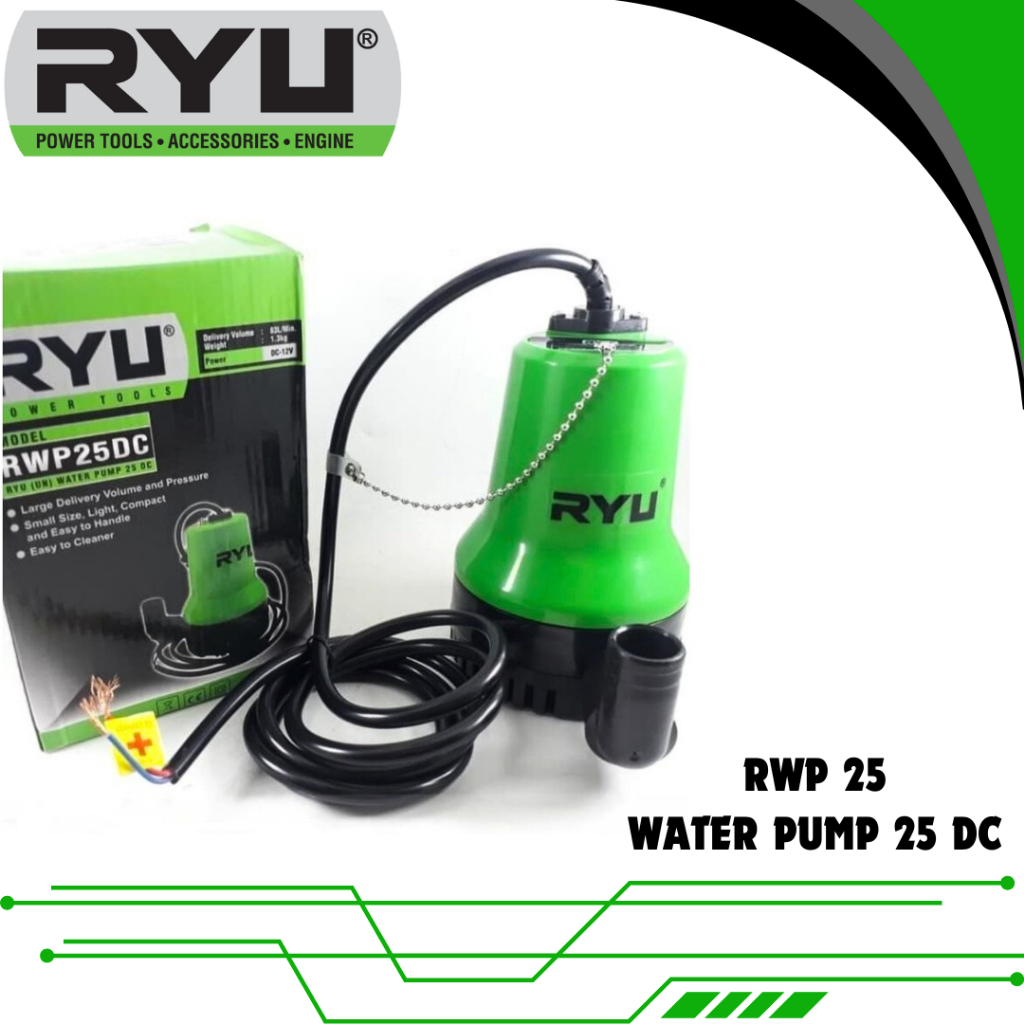 RWP 25 DC Water Pump Aquarium - Pompa Celup Air Dc 12 V - Pompa Kolam Submersible Pump 12 Volt