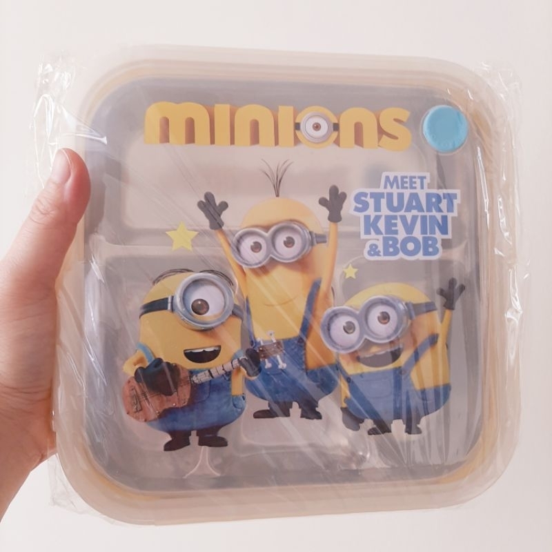 lunch box stainless minion sekat 4 lunch box stainless sekat 4 karakter minion kotak makan anak seka
