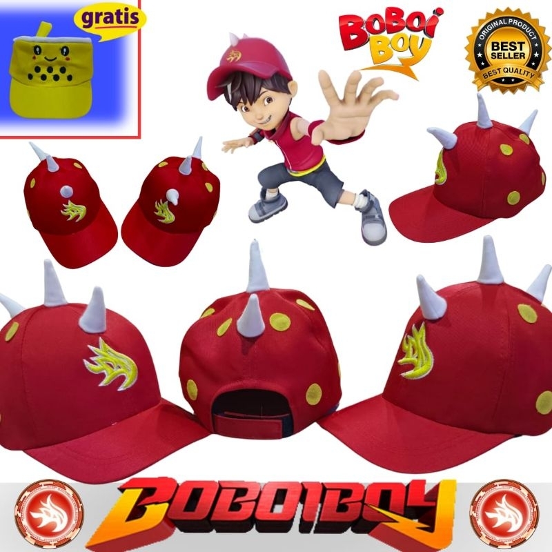 Topi anak Boboiboy API topi Boboiboy api