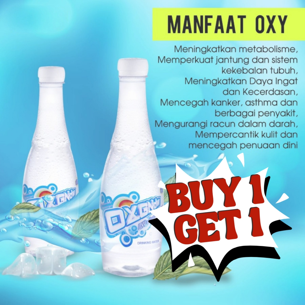 

Air Oxy Drinking Water Oxygen - Oxgndw Drink 470ml BELI 1 GRATIS 1