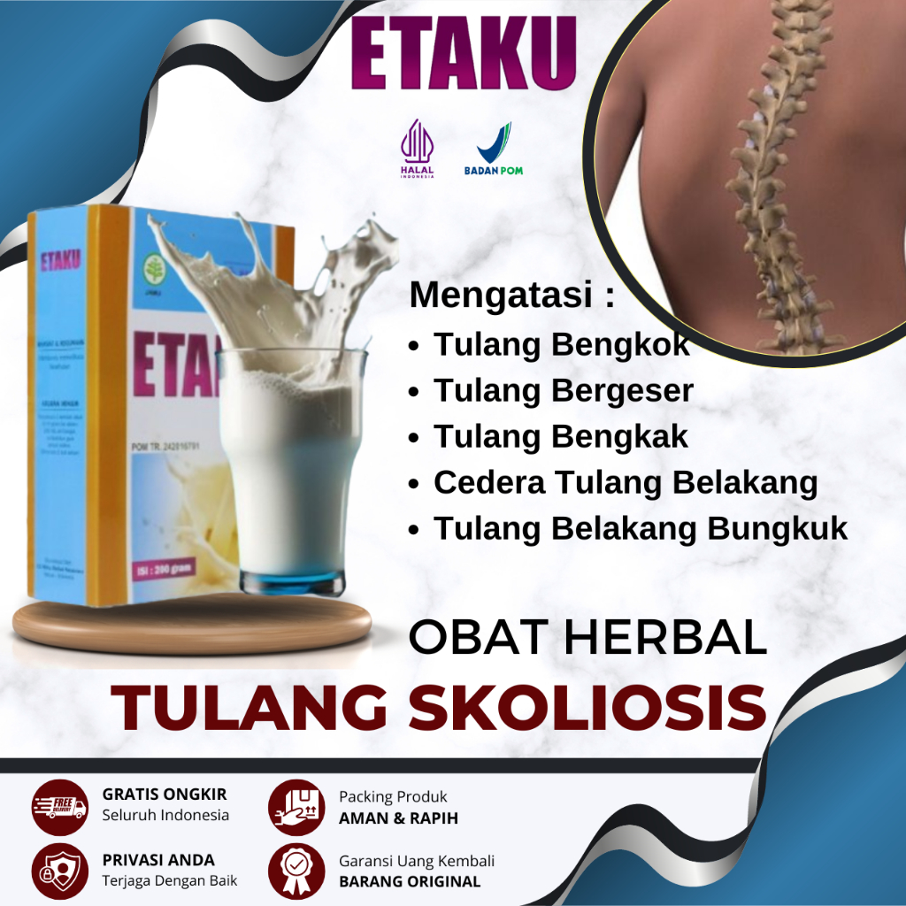 

Obat Tulang Bengkok Skoliosis Tulang Melengkung Bungkuk Bergeser Bengkak Cedera Tulang Punggung Kelainan Tulang Belakang, Obat Tulang Belakang Bengkok Bungkuk, Obat Tulang Bengkak, Obat Tulang Belakang Sakit dengan Susu Etaku