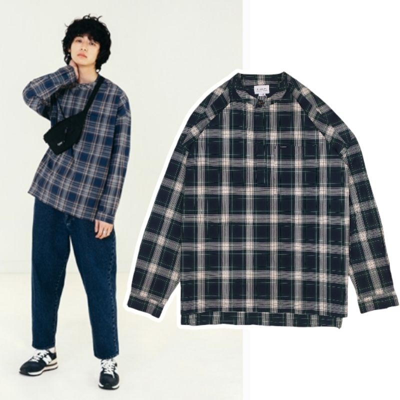 Covernat Henley Check Pullover Shirt