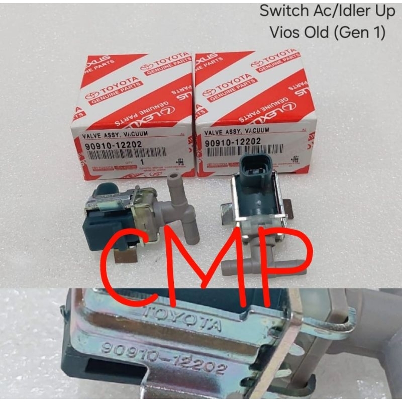 SENSOR SWITCH SOLENOID VACUM IDLE UP AC IDLER UP TOYOTA VIOS LIMO OLD VIOS LAMA YARIS 1NZ GEN 1 9091