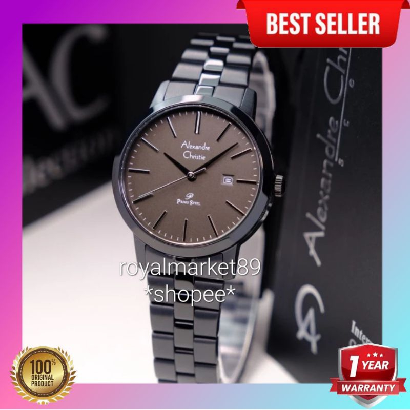 [PILIHAN WARNA LAIN GESER FOTONYA] ORIGINAL JAM TANGAN WANITA ALEXANDRE CHRISTIE ANALOG CEWEK RANTAI