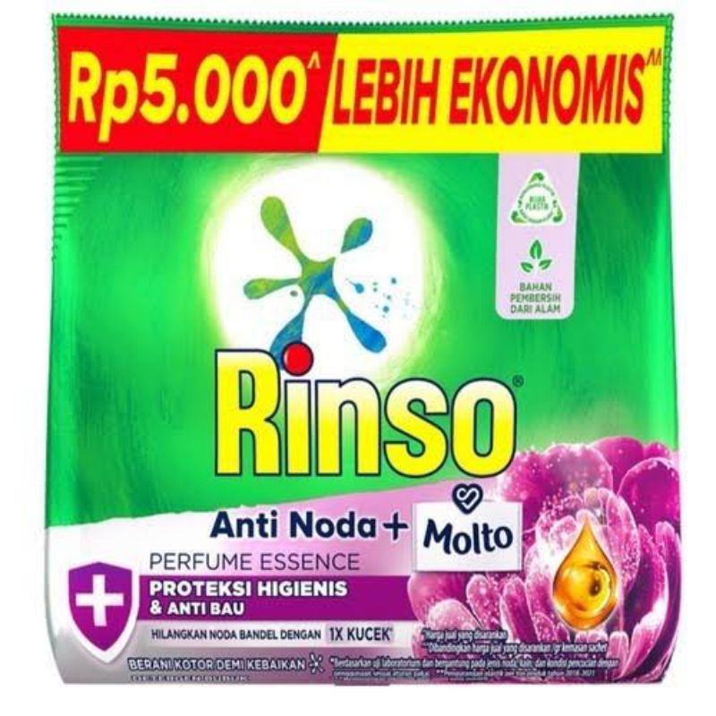 RINSO ANTI NODA BUBUK 195gr/RINSO BUBUK/RINSO GOCENG
