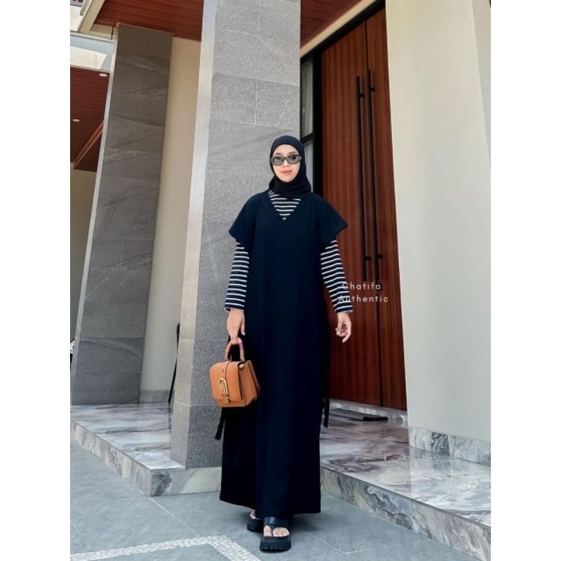 By Chatifa Gamis Dress 2in1 dengan Inner Daleman