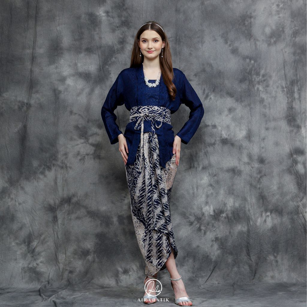 AIRA BATIK _ Clara One Set | Kebaya Wisuda | Batik Viscose | Kebaya modern | Batik Kebaya Kutubaru V