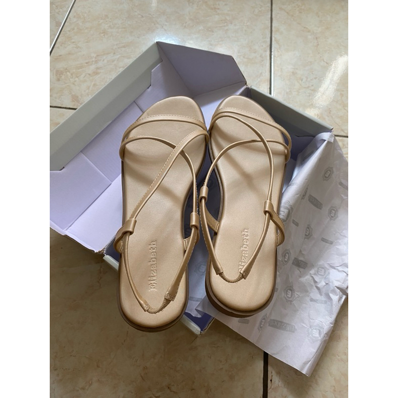sandal flat heels elizabeth new preloved