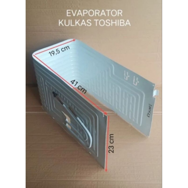 evaporator kulkas 1 pintu Toshiba ukuran 100×23cm original