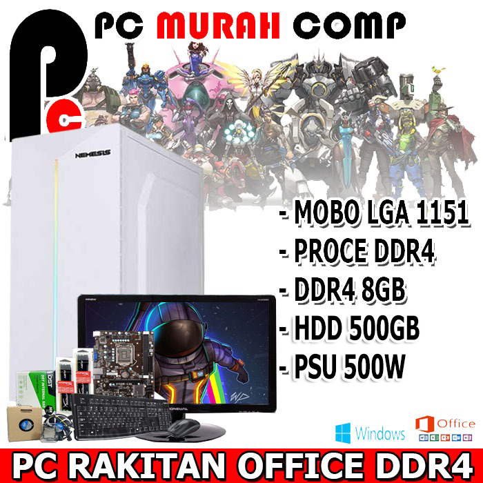 PC KOMPUTER RAKITAN GAMING / DESIGN 1151 DDR4 CORE I5
