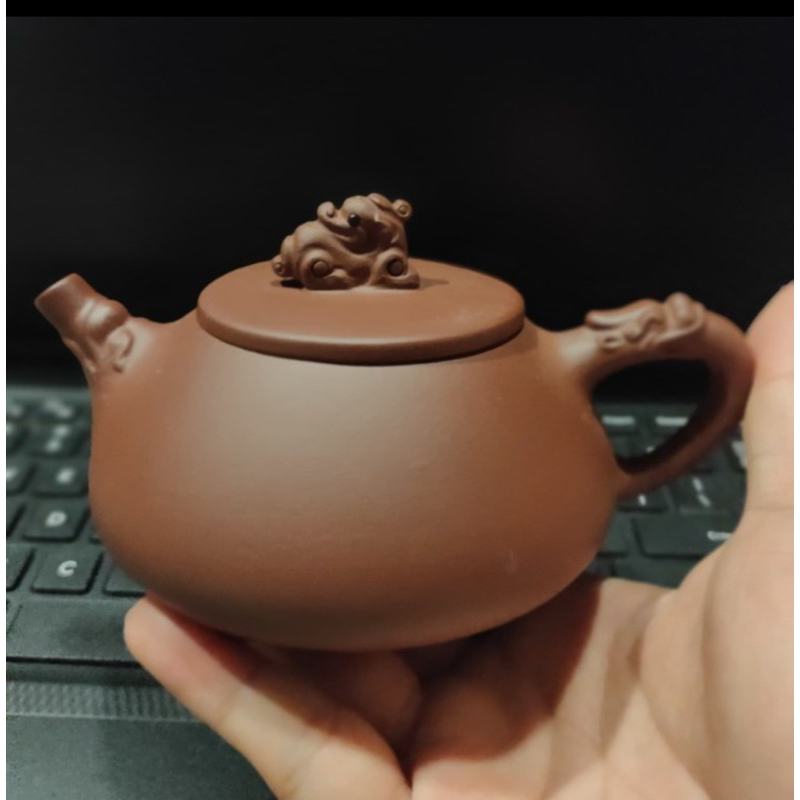 Authentic Yixing Zisha Dragon Stone Scoop TeaPot