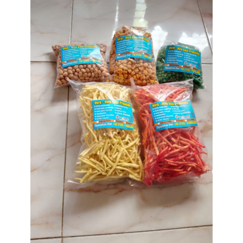 

Camilan Kacang Telur, Polong, Stik Bawang, Marning 250gr