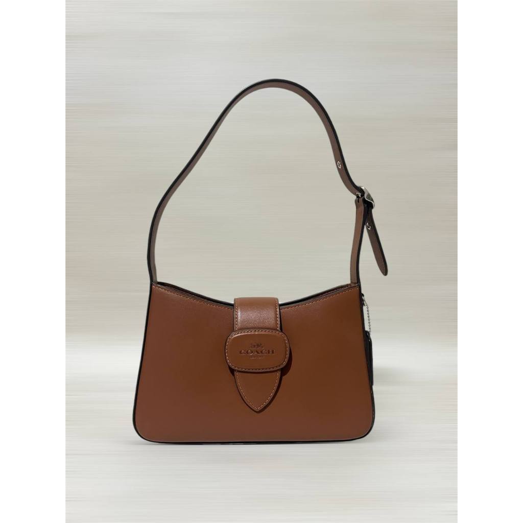 Tas Coach CT853 Eliza Shoulder Bag Leather Redwood