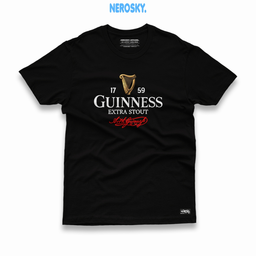 KAOS PRIA GUINNESS 24S PREMIUM COTTON COMBED TIPE 3