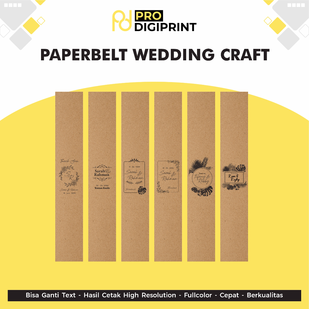 

Cetak Paper Belt - Packaging Sleeve Custom Bahan Kraft Coklat ( Pro Digiprint )