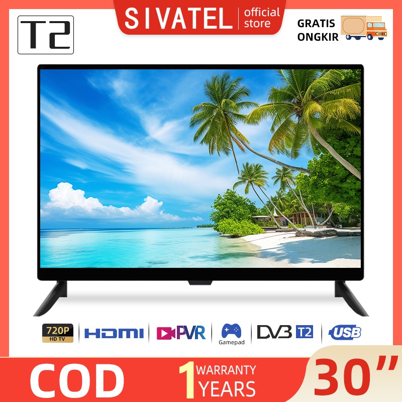 Sivatel TV Digital 30 Inch TV LED 27/22/32 Inch FHD 1080P Televisi Murah