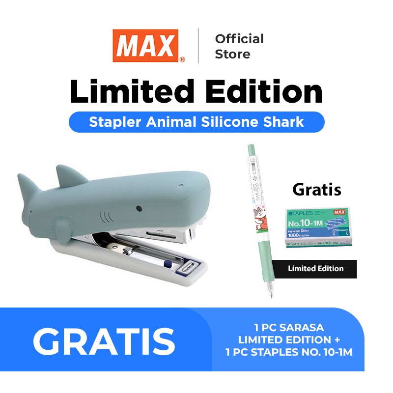 

Max Stapler HD - 10 NX - Shark + FREE PULPEN SARASA LIMITED EDITION