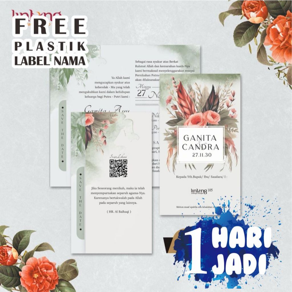 CETAK UNDANGAN LINTANG 105 SEHARI JADI