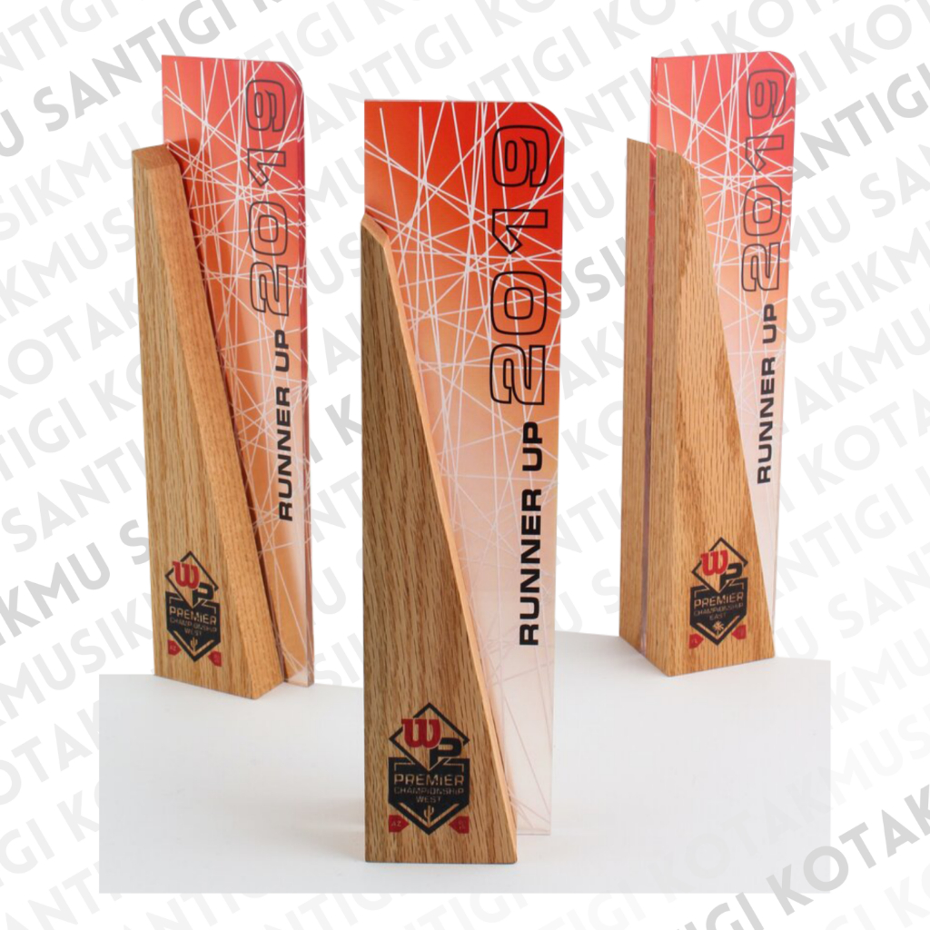 Trophy Kayu Custom (Tipe-13) | Piala Kayu Custom | Plakat Kayu Custom | Plakat Akrilik Custom