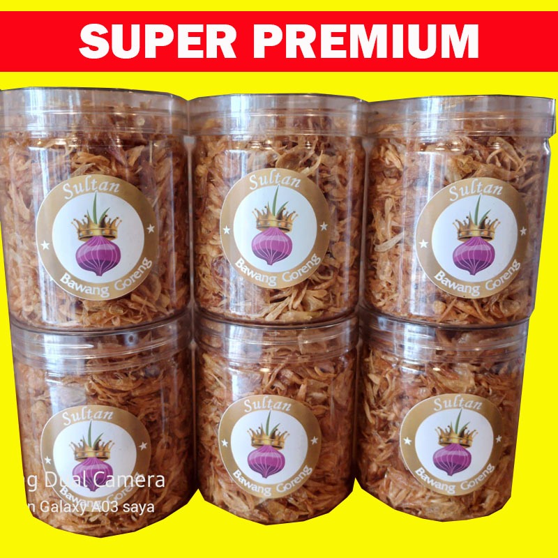 

Bawang Goreng Sultan Bawang Goreng Premium Brebes Premium Toples 600 ml Wangi Gurih Renyah Enak Nikmat Lezat Sedap