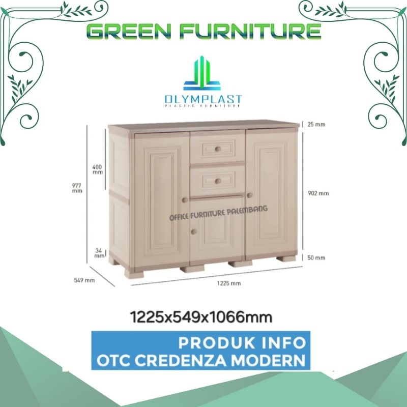 OTC Credenza Modern Buffet TV olymplast Meja TV Konsul modern Plastik