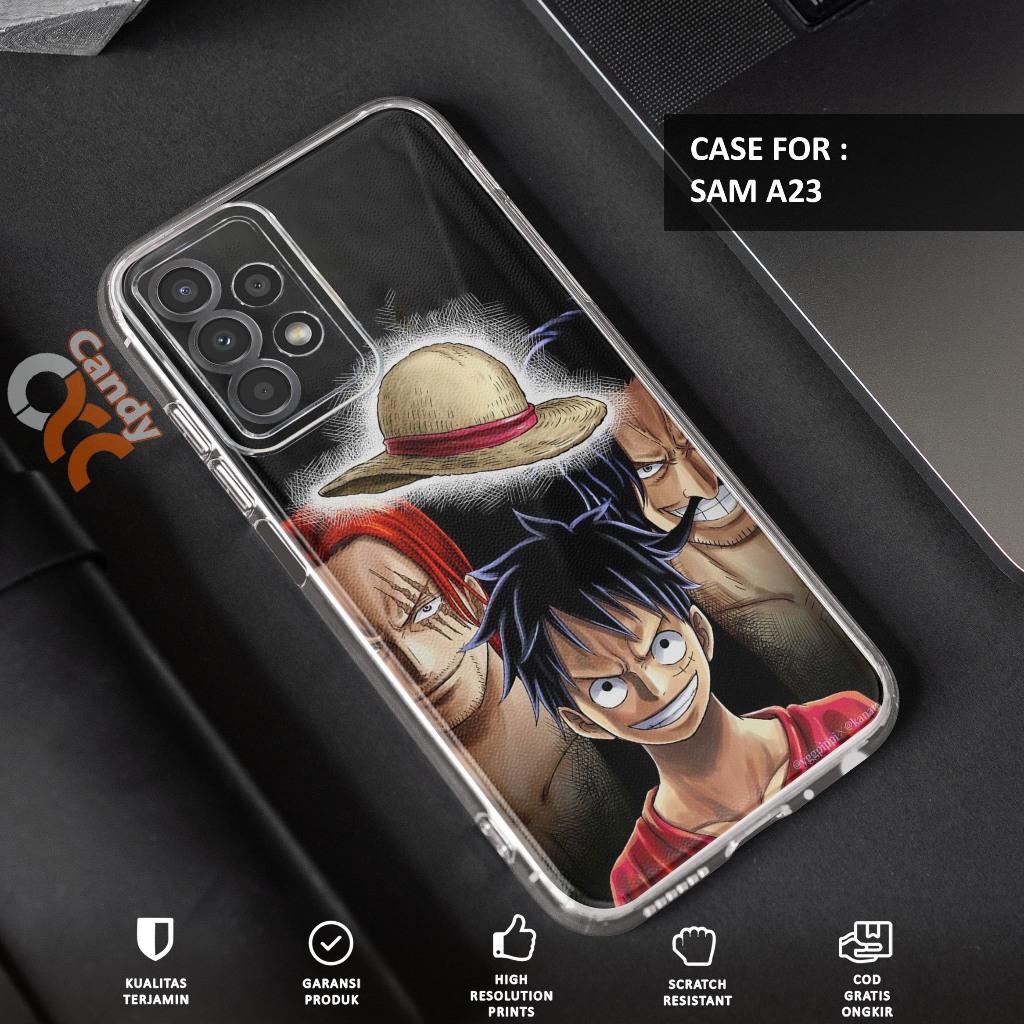 Case SAMSUNG A23 - Casing SAMSUNG A23 Motif ANIME OP - Softcase Premium Fourside - Bening Transparan