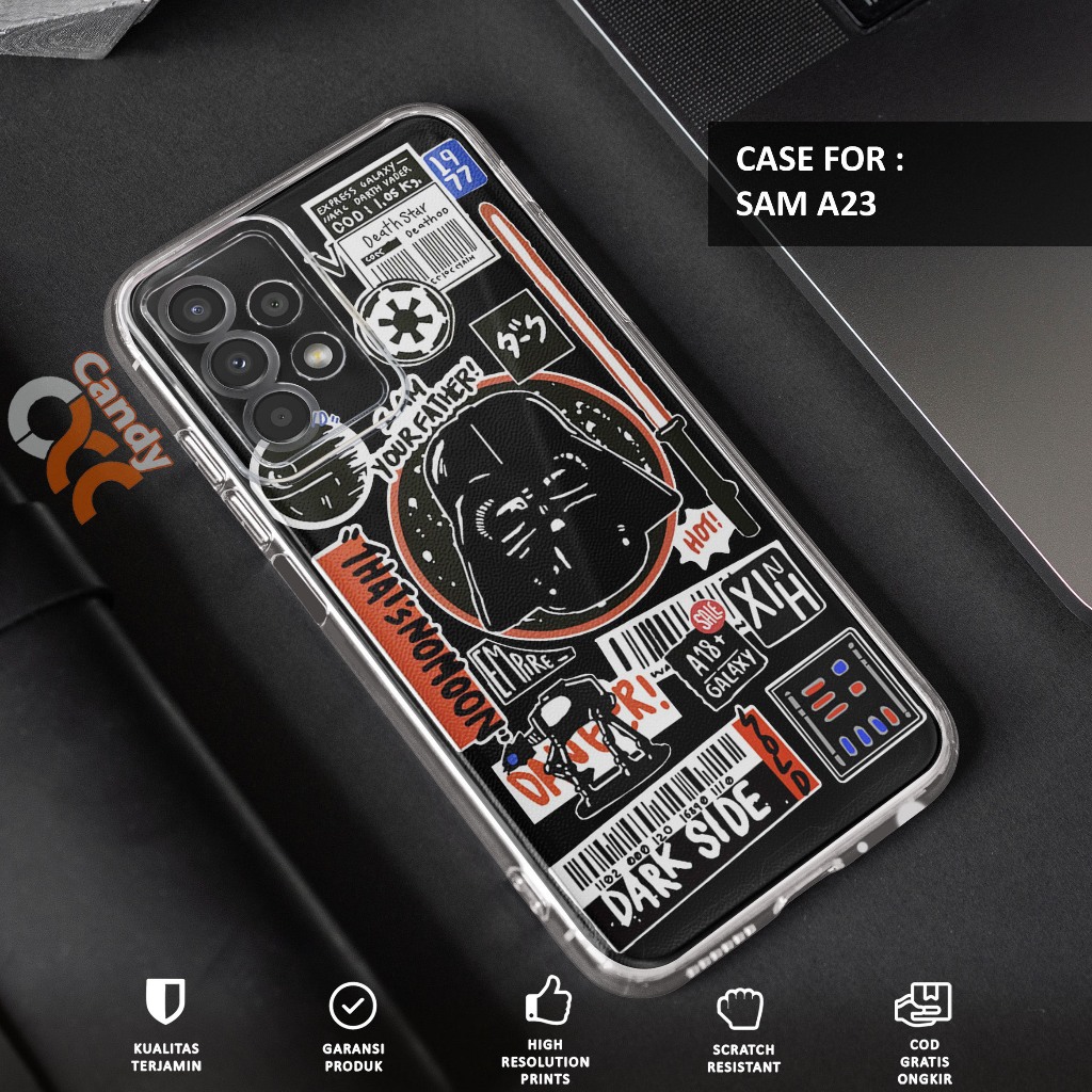 Case SAMSUNG A23 - Casing SAMSUNG A23 Motif STARWARS - Softcase Premium Fourside - Bening Transparan
