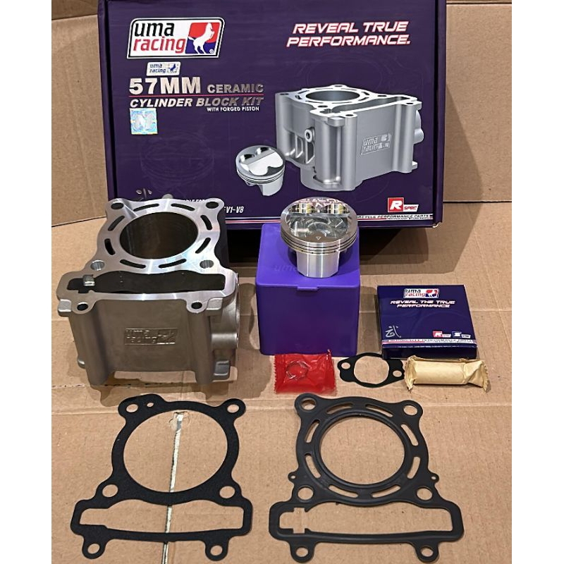 [ORIGINAL100%] Uma Racing Ceramic Cylinder Block Jupiter Mx 135 Mx King Vixion old 57mm nvl nva r15 