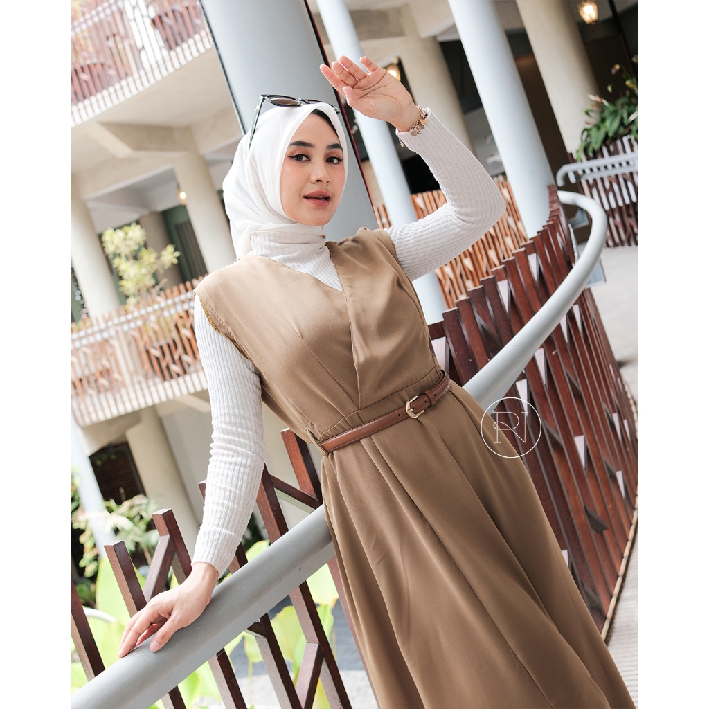 Inner Dress Tanpa Lengan Wanita | Maxi Dress | Long Tunik | Long Dress Cataleya Premium