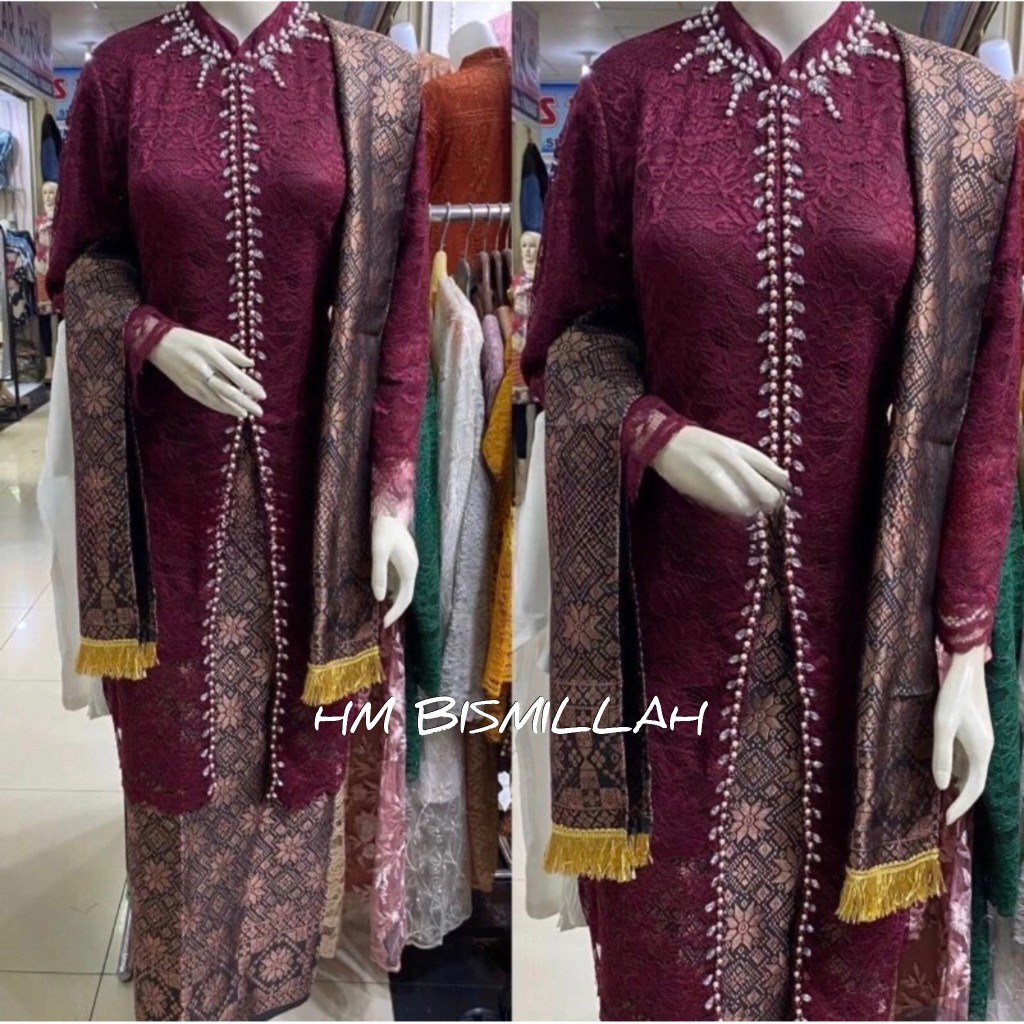 BISA COD SET KEBAYA BRUKAT MIX PAYET//SET KEABAYA SANGHAI BRUKAT//SET KEBAYA PAYET BUSUI TERBARU//SE