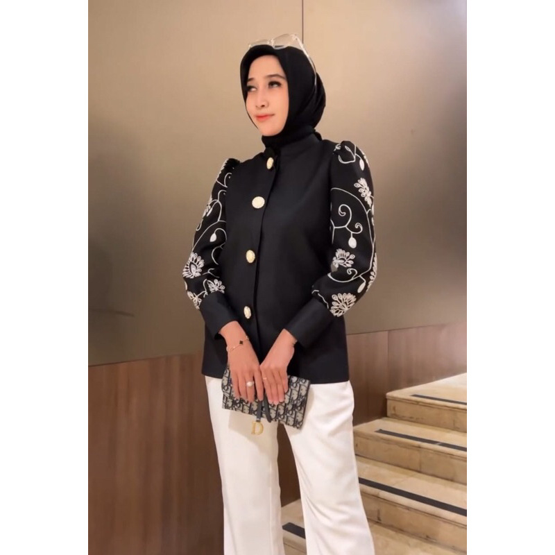 Blouse batik wanita atasan batik fashion batik hitam batik gaya