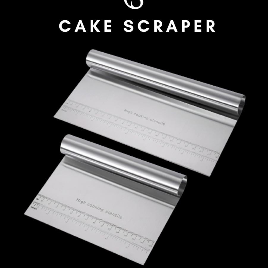 FASH SALE SCRAPER STAINLESS FONDANT SCRAP KUE PIZZA CHEF CUTTER PISAU BAKERY CAKE SPATULA SCRAPER KU