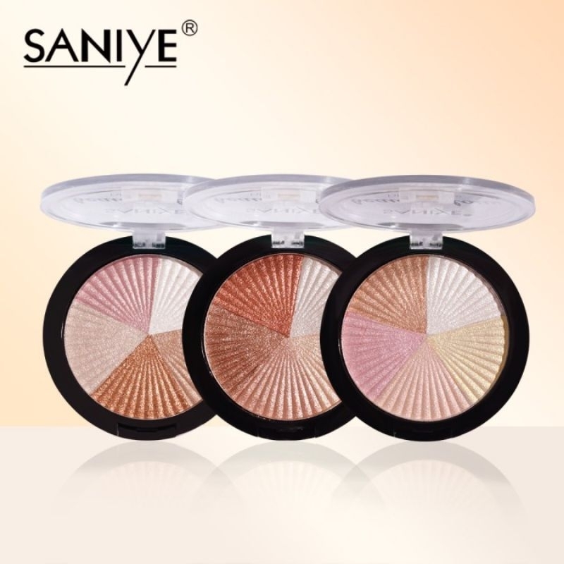 SANIYE 5 WARNA GLITER HIGHLIGHTER WAJAH WATERPROOF