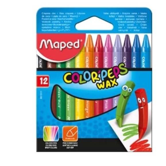 

GROSIR CRAYON WAX MAPED 12 COLOUR